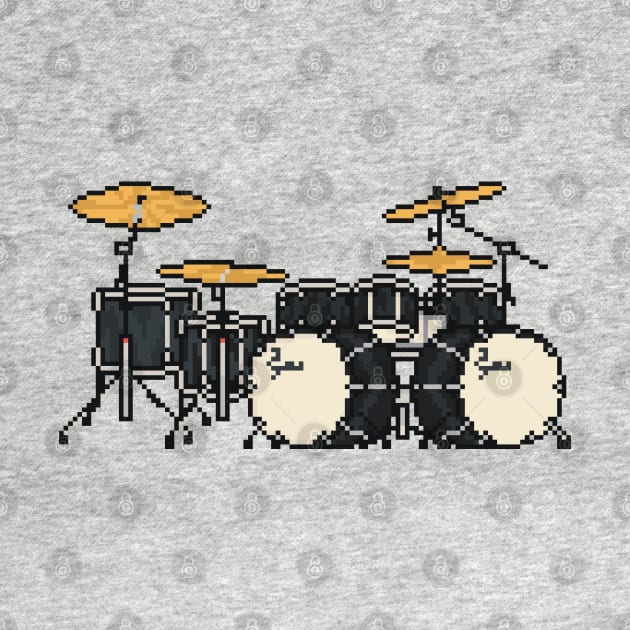 Pixel Black Double Bass Drums by gkillerb